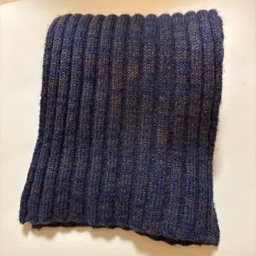 무인양품 울 100% 네프 퍼플 리브 머플러