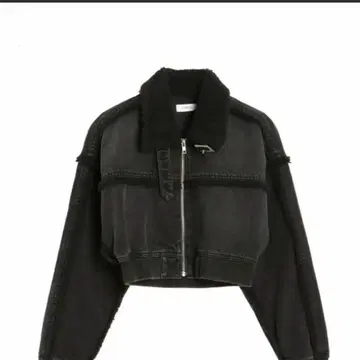 EVRIS 데님 보아 블루종