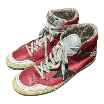 골든구스 데미지 가공 별 자수 하이컷 스니커즈 가죽 아카이브