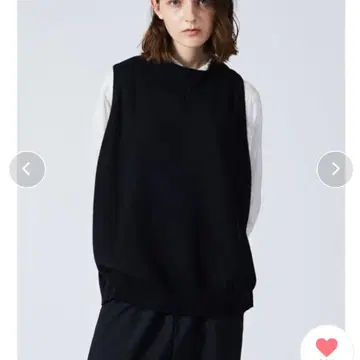 mizuiro ind 비대칭 컬러 와이드 베스트 니트 울 혼방