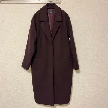 ENODA 롱 코트 크림슨