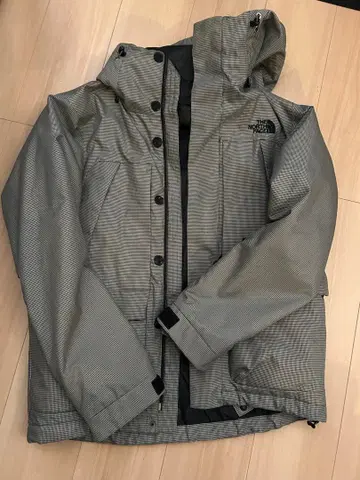 THE NORTH FACE 마운틴 후드티 S 사이즈 그레이 체크 무늬