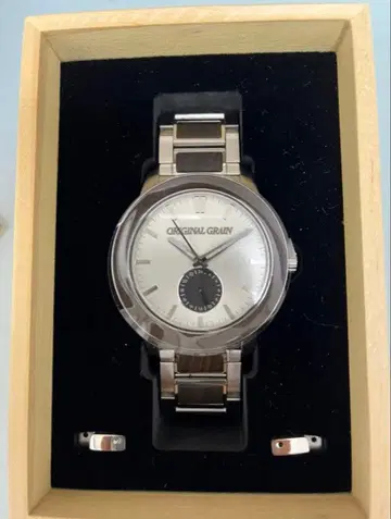 ORIGINAL GRAIN 아날로그 손목시계 실버/브라운