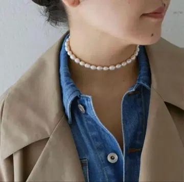 윔 가젯 [ Hoaw. ] 펄 초커 목걸이