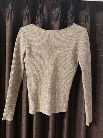 sea room lynn 리브 편직 긴팔 스웨터