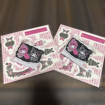 마이멜로디 & 쿠로미 아크릴 키링 세븐일레븐 한정판 2개 덤 포함