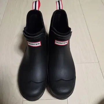 새상품급 HUNTER 26.5cm 블랙 숏 레인부츠