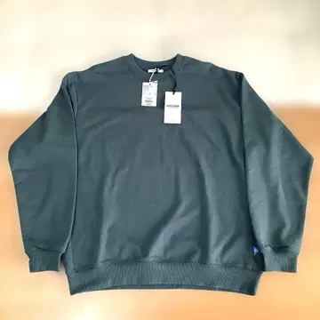 BAYFLOW 다크 그린 크루넥 맨투맨