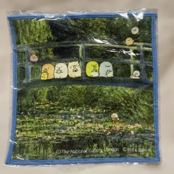 [ 미사용 새상품 ] 스미코구라시 모네 콜라보 손수건 수련 연못