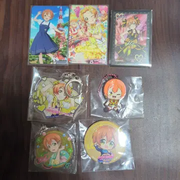 러브 라이브 호시조라 린 카드 캔뱃지 아크릴 키링 러버 마스코트