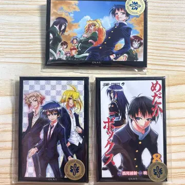 메다카 박스 쿠마가와 미소기 스퀘어 캔뱃지 3개 세트