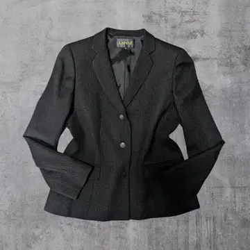 LAPINE 블랙 스트라이프 매트 버튼 자켓 9호