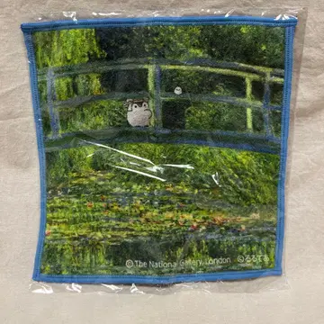 [ 미사용 새상품 ] 코우펜짱 모네 콜라보 손수건 수련 연못