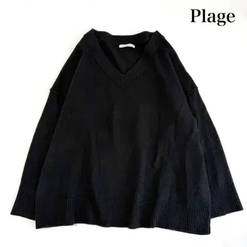 플라주 울 V넥 풀오버 니트 루즈핏