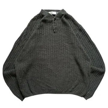 90s BILL BRASS 헨리넥 코튼 니트 USA 제