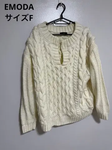 EMODA 에모다 여성용 긴팔 케이블 니트
