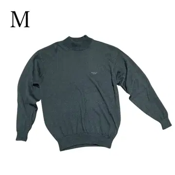 크로커다일 하이넥 (모크넥) 로고 자수 니트 스웨터