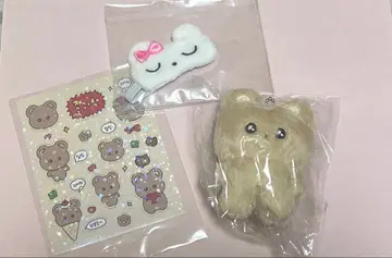 ATEEZ 종호 곰 모양 봉제 인형 씰 포함