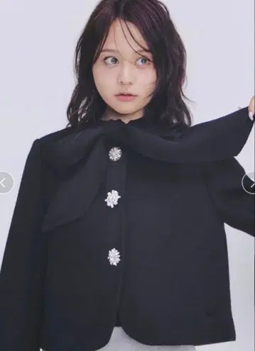 LILY BROWN 2way 리본 비쥬 코트