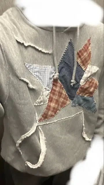 후드티 맨투맨 체크 패치워크 리메이크 구제 의류