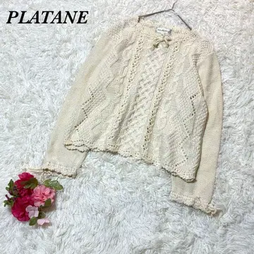 플라타너스 케이블 니트 긴팔 아이보리 캐주얼 페미닌 데이트