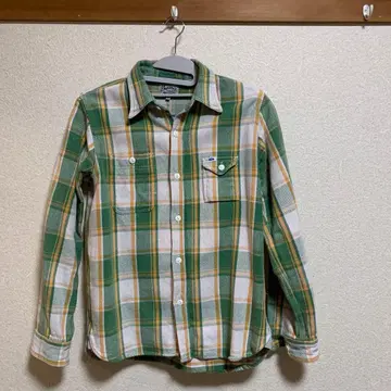 Pherrow's 그린 체크 플란넬 셔츠 ME