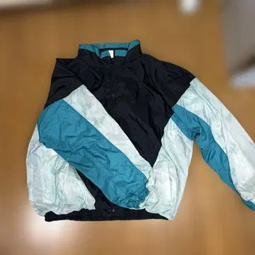 나일론 자켓 블랙 스카이블루 XL 사이즈