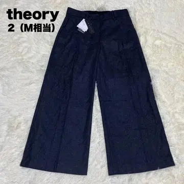 [ 새상품 ] theory 띠어리 블랙 와이드 팬츠 플레어 울 M