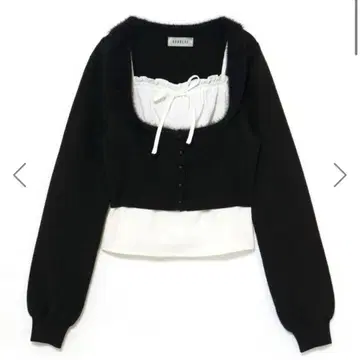 BUBBLES 샤기 코켓 앙상블 블랙