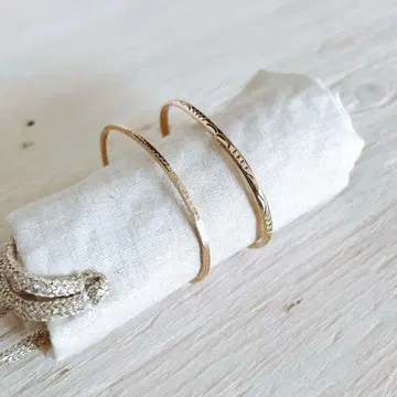 Plage 플라주 골드 뱅글 2개 세트 인디언