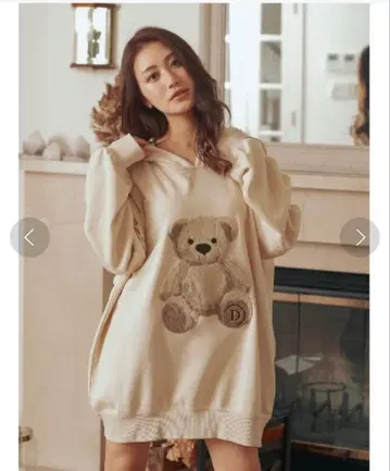 darich 다리치 D 베어 빅 후디 아이보리