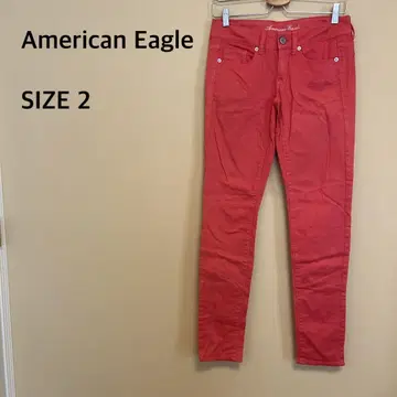 [ American Eagle ] 스키니 데님 팬츠/청바지/핑크/무지