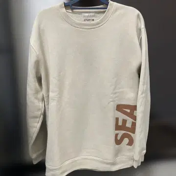 WIND AND SEA 크루넥 맨투맨 베이지