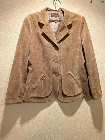 스웨이드 재킷 베이지 브라운 안감 부착