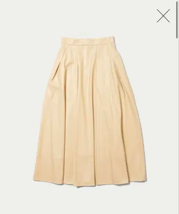 이우엔마토후 허리 개더 가죽 스커트