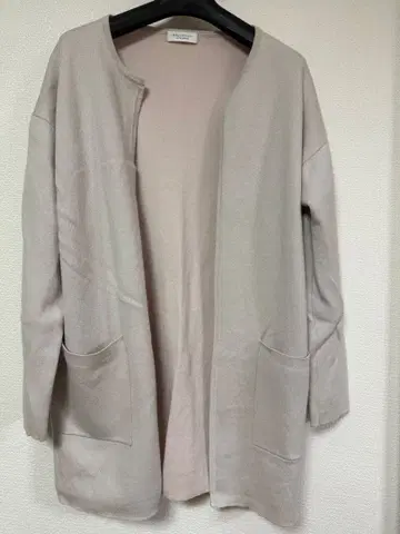 노카라 가디건 포켓 부착