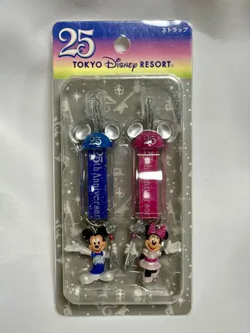 [미개봉 새상품] 도쿄 디즈니 리조트 25주년 스트랩 2개 세트