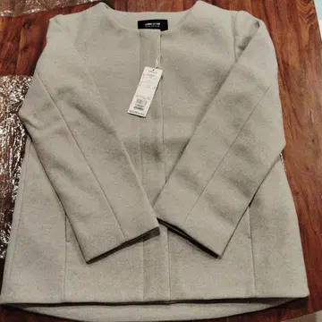 그레이 노카라 울 자켓