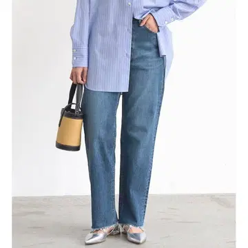 YANUK IENA 별주 보이즈 스트레이트 LEA MBL 사이즈 22