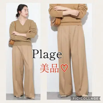 plage 인기 Elegant 팬츠 카멜 38