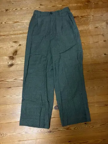 MAISON SPECIAL 와이드 팬츠 올리브 그린