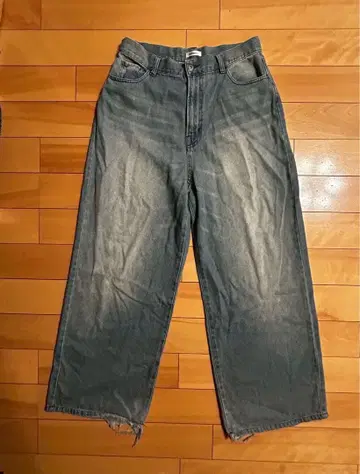 라이트 블루 와이드 레그 데님