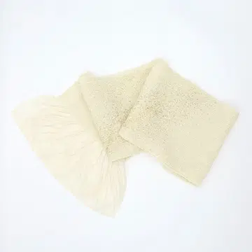 아이보리 시스루 편직 오비 장식 천