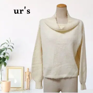zC258 [ S ] ur's 스웨터 드롭 숄더 모헤어 긴팔 니트