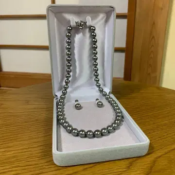 관혼상제용 펄 목걸이 & 귀찌 세트