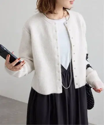 slobe iena 워셔블 퍼 리 더블 페이스 가디건