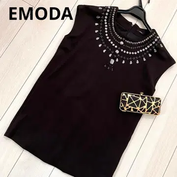 EMODA 새상품급 비쥬 원피스 미니 블랙 스톤 세레모니