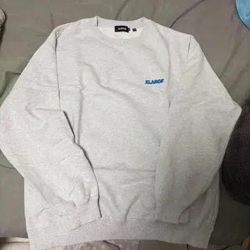 XLARGE 라지 맨투맨 트레이닝복 XL 아쉬 화이트 그레이