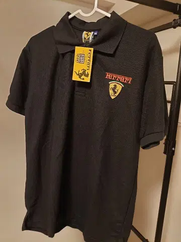 새상품 택 포함 Ferrari 페라리 반팔 피케 셔츠 남성용 L