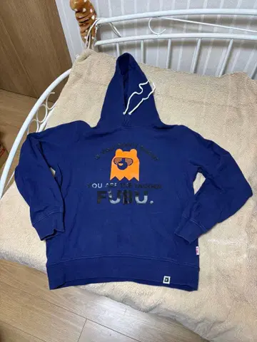 FUBU 네이비 후드 부착 후드티